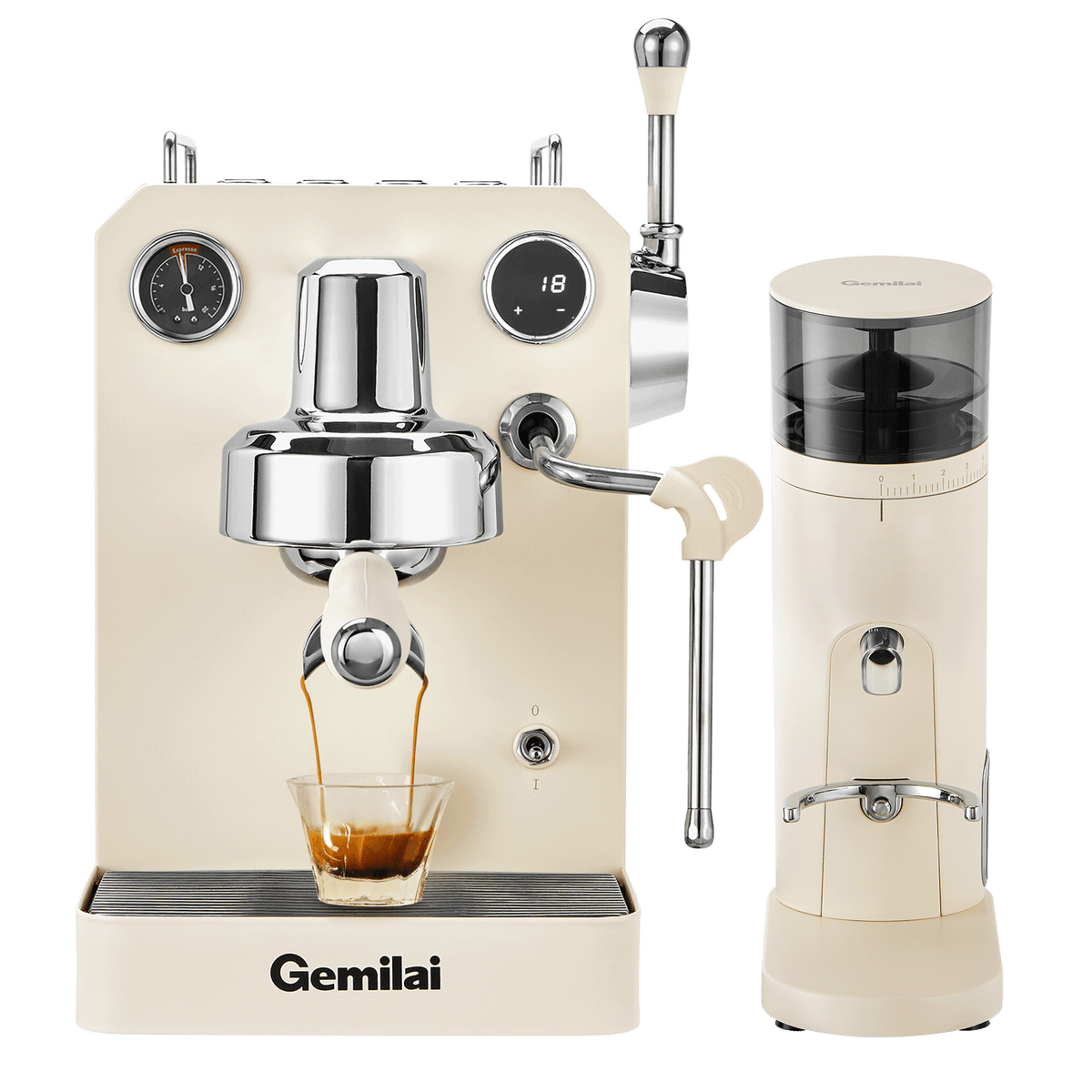 Owl G3006H Espresso Machine with Molight G9010D Coffee Grinder-EU