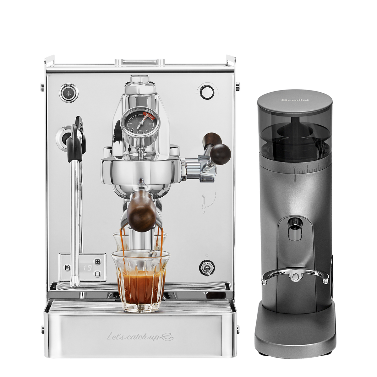 Whale G3038A Espresso Machine with Molight G9010D Coffee Grinder-EU