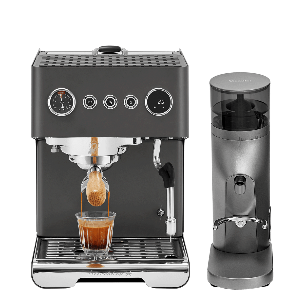 Ele G3028A Espresso Machine with Molight G9010D Coffee Grinder-EU